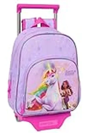 Safta UNICORN ACADEMY - Mochila Infantil con Carro 705, Ideal para Niños de Diferentes Edades, Cómoda y Versátil, Calidad y Resistencia, 28x10x34 cm