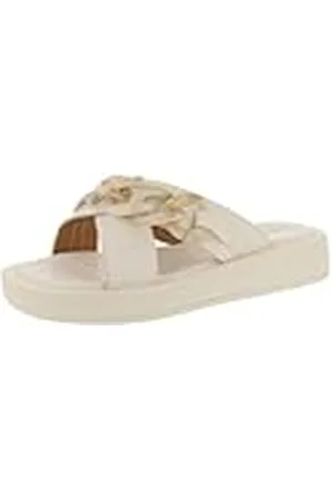 De Fonseca Ciabatte Donna A Fascia Poliuretano con Maxi Catena, Suola In PVC, Mule Mujer, , 40 EU