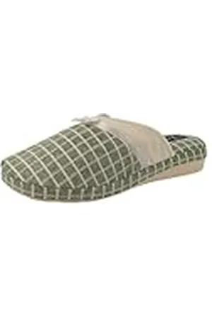 De Fonseca Pantofola Donna Chiusa Woven A Quadretti, Fodera Cotone, Suola In Gomma TPR Rinforzata, Pantuflas Mujer, , 36 EU