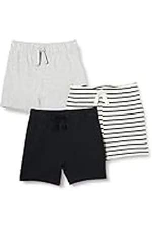 Amazon Pantalones cortos de algodón sin cordones Unisex Bebés, Pack de 3, , 0-3 meses
