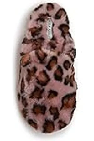 Laura Ashley Ladies All Over Plush W/Memory Foam Slippers