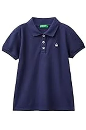 Benetton Camiseta Polo M/M 3wg9c300o Camisa, , 130 cm para Niñas
