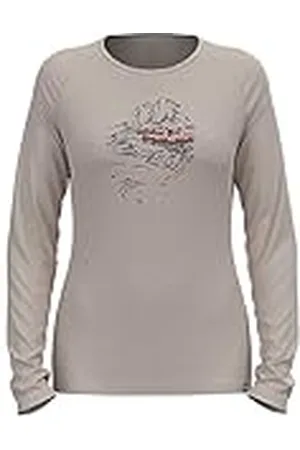 Odlo Ascent 365 Merino 200-Camiseta de Manga Larga con diseño de Noruega Camiseta de Senderismo, , Medium para Mujer
