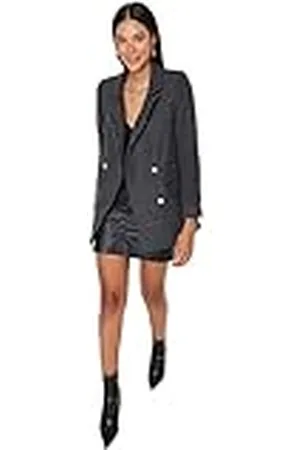 Trendyol Damen Regular Standard Plain Webstoff Blazer Abrigo, , 36 De Las Mujeres