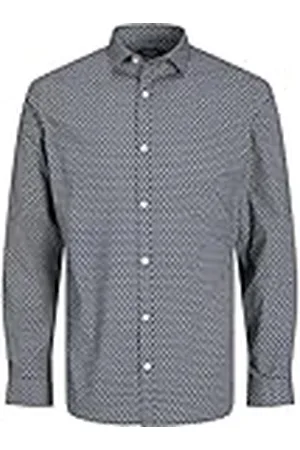 JACK & JONES Jprblablackpool LS Ss24 Sn-Camiseta elástica Camisa, , M para Hombre