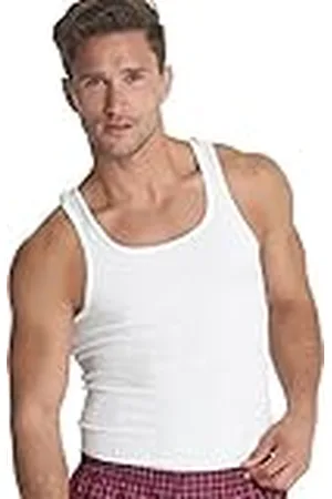 Hanes Mens White A-Shirts P7 (7990W7) -White -M -7PK