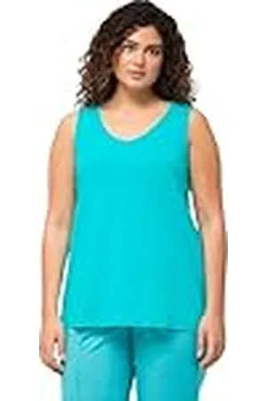Ulla Popken Top, V-Ausschnitt, Classic, Ärmellos Camisetas, , 58-60 Mujeres