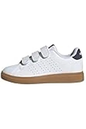 adidas Advantage Base 2.0 Shoes Children, Zapatillas de Tenis Unisex niños, FTWR White/Shadow navy/GUM10, 33 1/2 EU