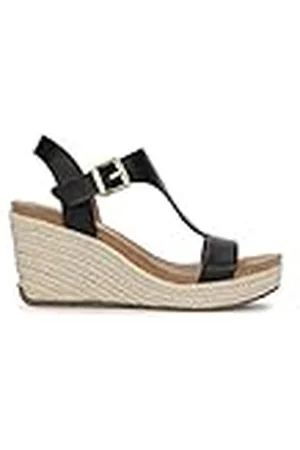 Kenneth Cole Mujeres Card Wedge Punta Abierta Ocasión Especial Sandalias con Plataforma, Black, Talla 8.5