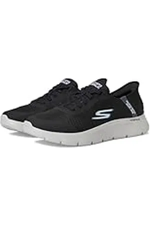 Skechers Zapatos sin Cordones para Hombre, para Caminar y flexionar con Las Manos Arriba, Negro/Gris, 11 Wide