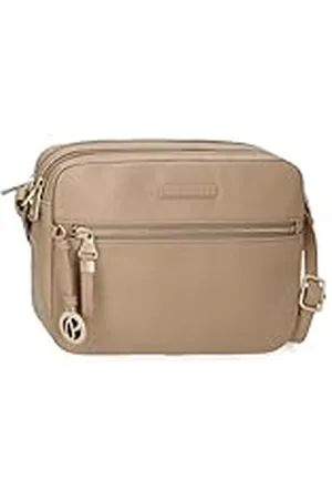 Pepe Jeans Elia Bandolera Dos Compartimentos Beige 24x16x9 cms Piel sintética by Joumma Bags