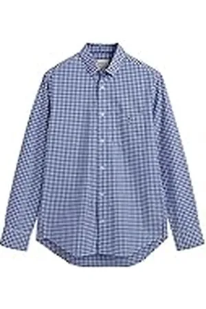 GANT Reg Poplin Gingham Shirt Camisa de Vestir, , XL para Hombre