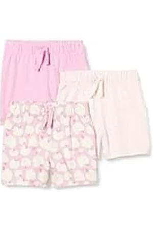 Amazon Pantalones cortos de algodón sin cordones Unisex Niño, Pack de 3, , 2 años