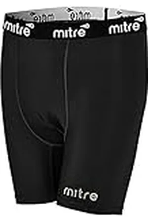 Mitre Neutron - Pantalones Cortos de fútbol para Hombre, Color Negro, Talla Large Youth
