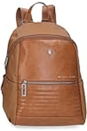 Pepe Jeans Biker Mochila Casual 25x35x13 cms Poliéster con Detalles en Piel Sintética 11,38L by Joumma Bags