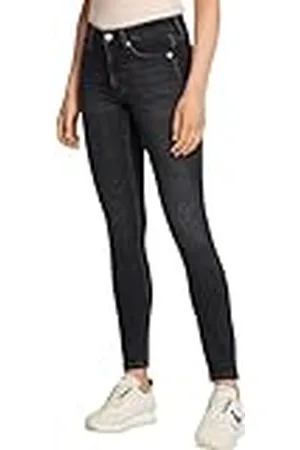 Calvin Klein Vaqueros Mujer Mid Rise Skinny Fit, Negro (Denim Black), 31W/32L