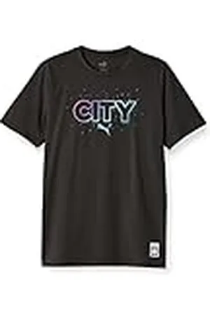 PUMA Manchester City Temporada 2021/22, Equipación de Juego, Camiseta, Hombre, Black, M
