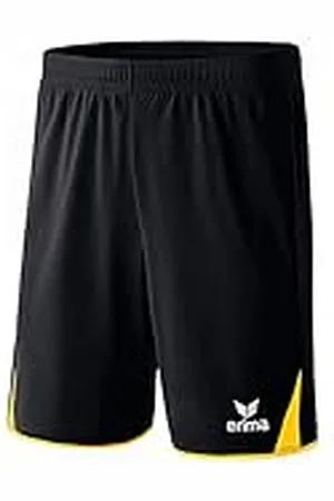 Erima Classic 5 Cubos Pantalón Corto, Hombre, Negro/Amarillo, L