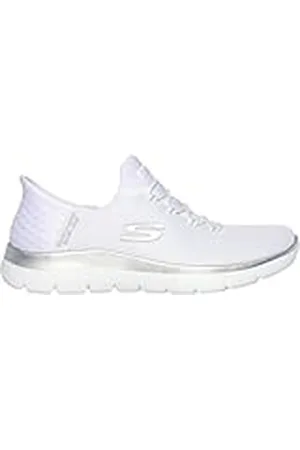 Skechers Summits Diamond Dream, Zapatillas Mujer, White, 40 EU Ancho
