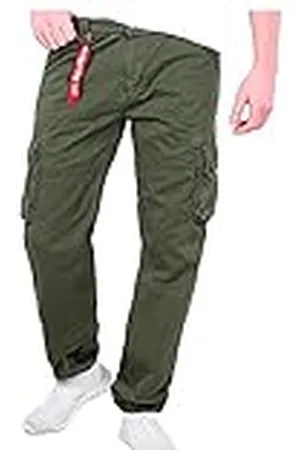 Alpha Industries Jet Pantalones Cargo, Verde (Dark Olive-142), 34 para Hombre
