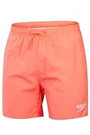 Speedo Bañador Watershort de 16" | Secado rápido | Ajuste cómodo | Estilo clásico | Cintura con cordón Short de Agua para Hombre, Rojo Sirena, S