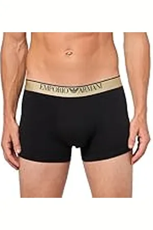 Emporio Armani Shiny Logoband Trunk Bañador, , L de los Hombres