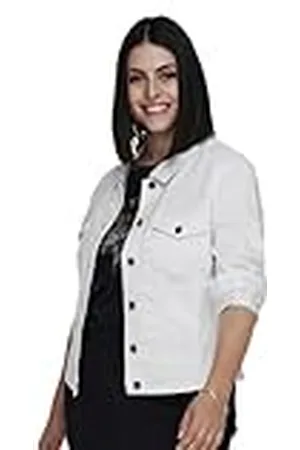 ONLY Carwespa LS Jacket White Dnm Noos Chaqueta, , 52 Mujeres