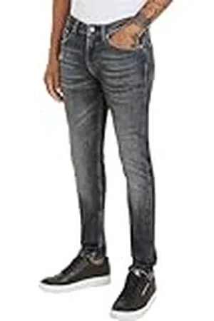 Calvin Klein Jeans Vaqueros Hombre Skinny muy ajustados, Gris, 28W/34L