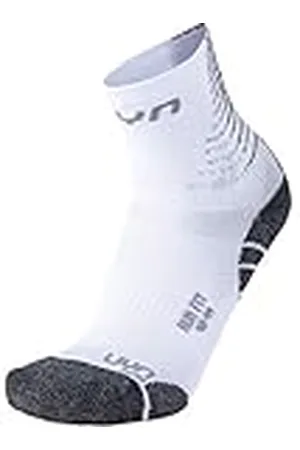 UYN Man Run FIT Socks Calcetín, Hombre, Blanco/Gris Perla, 45/47