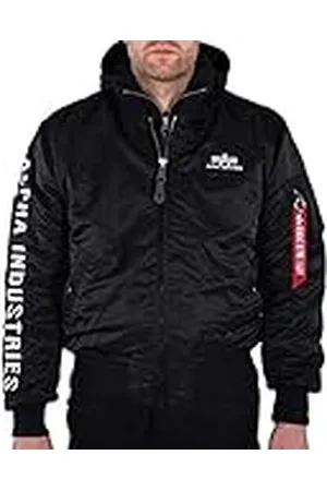 Alpha Industries MA-1 D-Tec SE Chaqueta, Negro (Black/White-95), S para Hombre