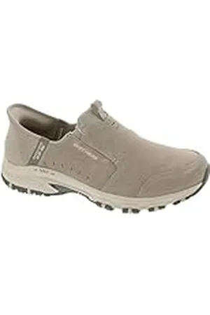 Skechers Hillcrest Sunapee Mujer, Taupe Suede/Lycra/Light Pink Trim, 38 EU