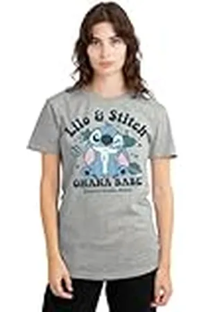 Disney Lilo and Stitch Ohana Babe Womens Classic T Shirt, Heather Grey Camiseta, , XXL para Mujer