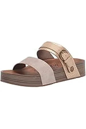 Blowfish Sandalias de plataforma Marge para mujer, Arena blanca/dorado Dile, 37 EU
