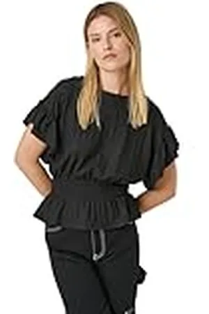 Koton Gimped Voluminous T-Shirt Scoop Neck, Camiseta Mujer,