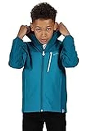 Regatta Junior Highton - Chaqueta Impermeable Y Transpirable con Capucha Jackets Waterproof Shell, Unisex niños, , 13 yr