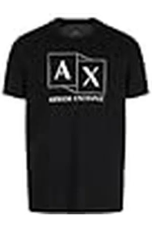 Armani Exchange Slim Fit Mercerized Cotton Jersey AX Box Logo tee Camiseta, , XS para Hombre