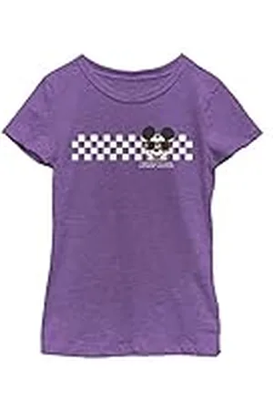 Disney Camiseta para niña Classic Mickey Checkers, diseño Estampado, , XS