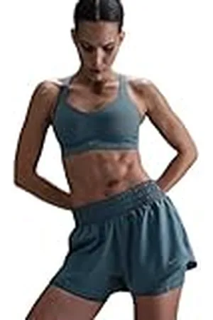 Nike One Dri-FIT DX6012 - Pantalón Corto 2 en 1 para Mujer, Cintura Media, 7,5 cm
