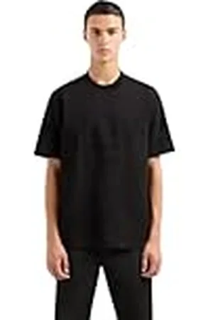 Armani Exchange Edición Limitada Black Edition A|x Box Logo Regular Fit Heavy Jersey tee Camiseta, , M para Hombre