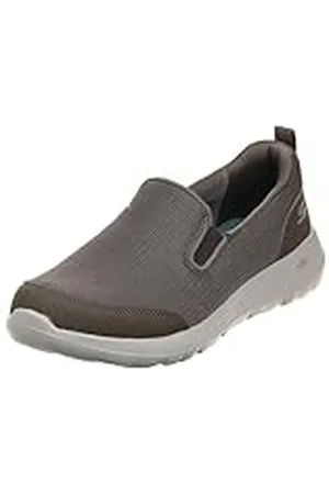 Skechers Go Walk MAX Clinched-Athletic Mesh Double Gore Slip on Walking Shoe, Zapatillas para Caminar Hombre, Khaki, 44.5 EU X-Ancho