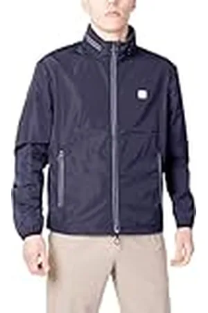 Armani Exchange Lightweight Zip-up Hooded Windbreaker Jacket Rompevientos, , L Hombres