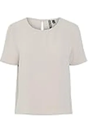 Pieces® Pcanna SS O-Neck Top Noos BC, Gris Plateado, M Mujeres