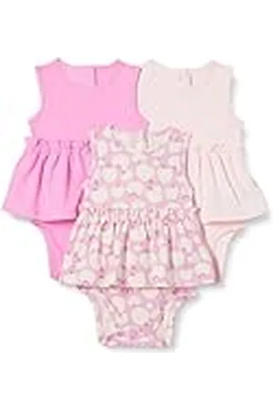Amazon Vestidos Tipo Body sin Mangas Bebé Niña, Pack de 3, , 0-3 meses