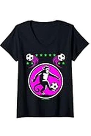 WOAH MANATEE Mujer UN MONO DE FÚTBOL - ANIMALES DE FÚTBOL DIVERTIDOS Camiseta Cuello V