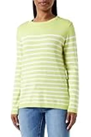 Blonda Jersey de Punto para Mujer 15426711-bl01, Verde Claro, Blanco Lana, L Sudadera