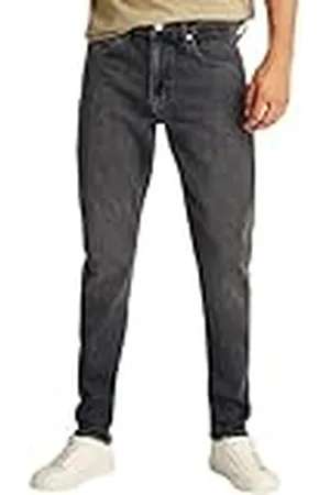 Calvin Klein Vaqueros Hombre Slim Taper Tejido elástico, Negro (Denim Black), 32W/31L