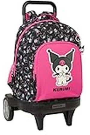 Safta KUROMI - Mochila Grande con Ruedas, Compact Evolución, Extraíble, Ideal para Niños de Diferentes Edades, Cómoda y Versátil, Calidad y Resistencia, 33x22x45 cm