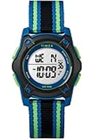 Timex Orologio Kids Time Machines Digital 35 mm blu/nero/verde con cinturino in nylon a doppio strato TW7C26000