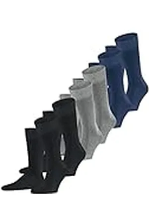 Falke Happy Multipack M So algodón lisos 6 pares, Calcetines Hombre, , 43-46