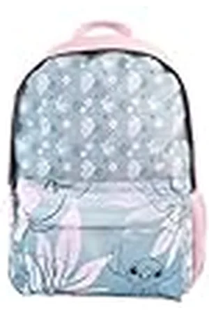 Toy Bags Mochila Escolar Stitch Pink - CON ACCESORIO POM-POM - Adaptable a carro, Espaldera acolchada - Compartimento portalaptop - 42 X 31 X 13.5 CM